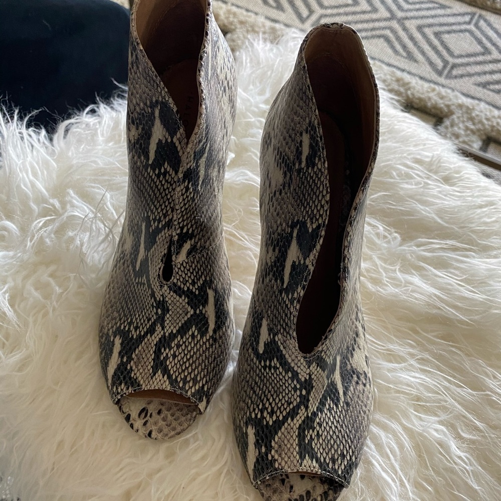 Halogen snake skin heels